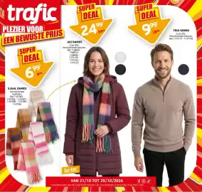 Trafic folder Pagina 1: trafic PLEZIER VOOR EEN BEWUSTE PRIJS SUPER DEAL 699 999 JAS DAMES S tot 5XL. SUPER DEAL 24.99