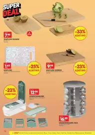 Yess folder Pagina 13: Snijplank bamboe €7,99, Kruidendraairek inox €16,99