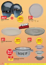 Yess folder Pagina 14: Servies aardewerk €44,99, Onderbord €3,99