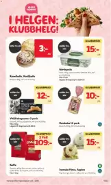 Hemköp reklamblad vecka 43 Sida 13: Garant vitlöksbaguette €12,00, Kanelbulle, Vaniljbulle €3,00
