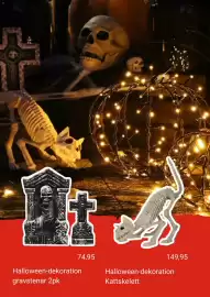 Plantagen annonsblad Sida 5: 100 74,95 Halloween-dekoration gravstenar 2pk 149,95 Halloween-dekoration Kattskelett
