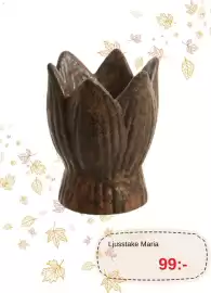 Blomsterlandet reklamblad vecka 43 Sida 4: Ljusstake Maria €99,00