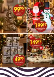 EKO reklamblad Sida 4: 9995 Julgran MDF. L16 x B4 x H 40 80 LED 25% RABATT 19995 Uppblåsbar tomte/ snögubbe Höjd 150 cm