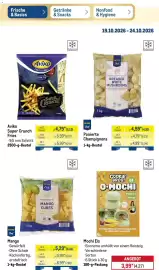 METRO Prospekt woche 43 Seite 17: Cookie Bros. O-Mochi €3,99, METRO Chef Mango Cubes €5,29