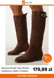 Born2be gazetka tydzień 42 Strona 6: Brązowe kozaki typu oficerki ozdobione z boku z paskiem Born2be €179,99