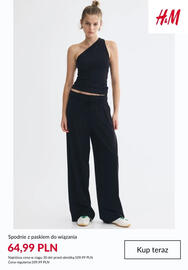 H&M gazetka tydzień 42 Strona 10: Spodnie z paskiem do wiązania H & M €64,99
