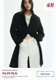 H&M gazetka tydzień 42 Strona 3: Jednorzędowy płaszcz H & M €94,99