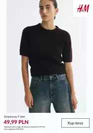 H&M gazetka tydzień 42 Strona 4: Dzianinowy T-shirt H & M €49,99