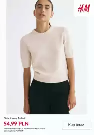 H&M gazetka tydzień 42 Strona 9: Dzianinowy T-shirt H & M €54,99