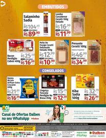 Catálogo Supermercado Dalben Página 6: Salaminho Sadia €89,90, Peito de frango ceratti defumado fatiado €10,99