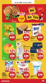 PENNY akciós újság hét 43 Oldal 22: Pizzás csiga €149,00, Sissy laktózmentes tej €239,00