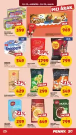PENNY akciós újság hét 43 Oldal 30: Lindt lindor €1.799,00, Trió babapiskóta €429,00