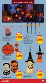 PENNY akciós újság hét 43 Oldal 33: Halloween felakasztható világító dekoráció €899,00, Halloween ajtócsengő* €1.999,00