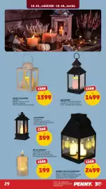 PENNY akciós újság hét 43 Oldal 34: Dekor led lámpás €1.399,00, Led lámpás €14.999,00