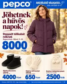 Pepco akciós újság Oldal 1: Bélelt bokacsizma €4.000,00, Bolyhos téli kesztyű nőknek €650,00