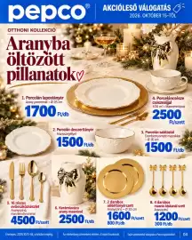 Pepco akciós újság Oldal 4: Masnis kiskanál szett €1.200,00, Kerámiaváza arany masnival €2.500,00
