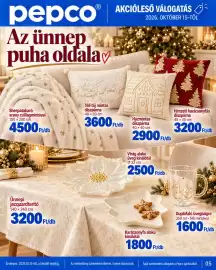 Pepco akciós újság Oldal 5: pepco Az ünnep puha oldala (R AKCIÓLESŐ VÁLOGATÁS 2026. OKTÓBER 15-TŐL * * WOLLX Sherpatakaró