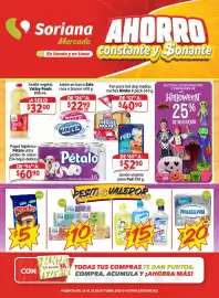 Folleto Soriana Mercado semana 42 Página 1: Pétalo ultra €60,90, Valley Foods aceite vegetal €32,00