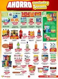 Folleto Soriana Mercado semana 42 Página 3: Coca Cola Pizza grande €129,00, Santa Clara Leche saborizada €44,90