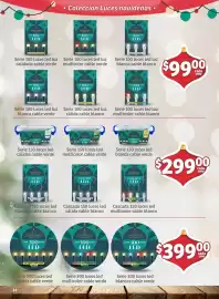Folleto Soriana Mercado Página 24: Christmas selection serie 300 luces led blancas cable verde €399,00, Cascada led €259,00