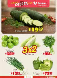 Folleto Soriana Híper Página 3: Tomatillo verde sin cáscara €38,80, Cilantro €9,80