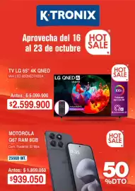 Catálogo Ktronix semana 42 Página 1: = KTRONIX HOT Aprovecha del 16 al 23 de octubre SALE ⑪ TV LG 65" 4K QNED Mini LED