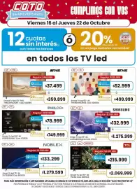 Catálogo Coto semana 42 Página 1: 43 fhd tv €37.499,00, Tcl - 75 qd-miniled €215.999,00