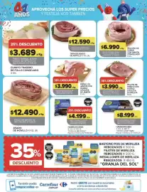 Catálogo Carrefour semana 42 Página 53: Pechito de cerdo con manta congelado €6.990,00, Tapa de asado de novillo €12.590,00