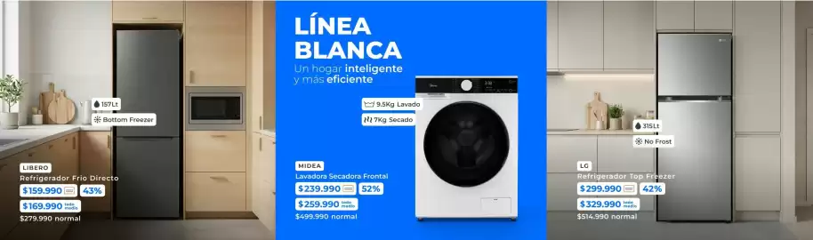 Catálogo Paris Página 5: Lg - refrigerador top freezer €299.990,00, Libero - refrigerador fire director €169.990,00