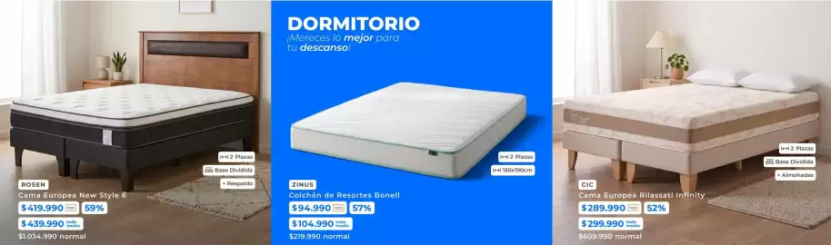 Catálogo Paris Página 7: Colchon de resortes €104.990,00, Rosen - cama europea new style 6 €419.990,00