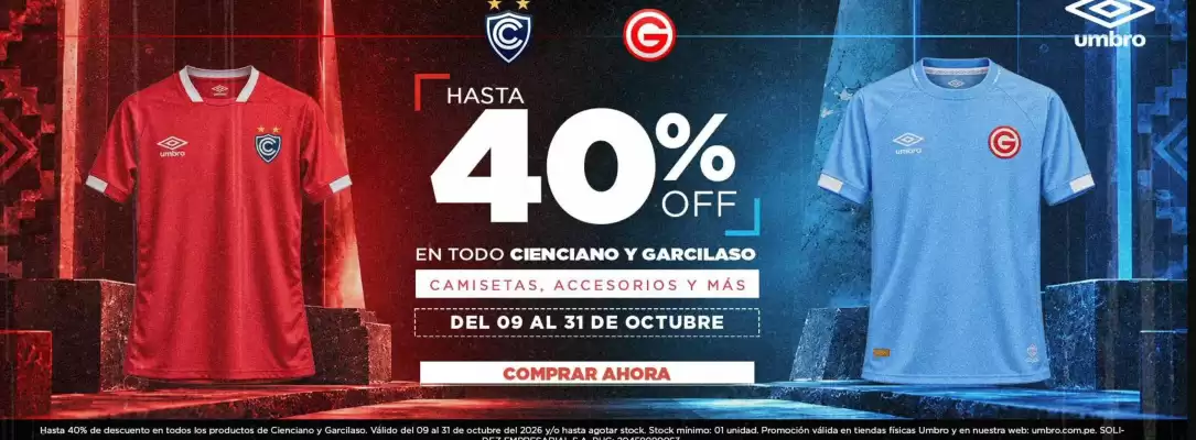Umbro (válido hasta 2-11)