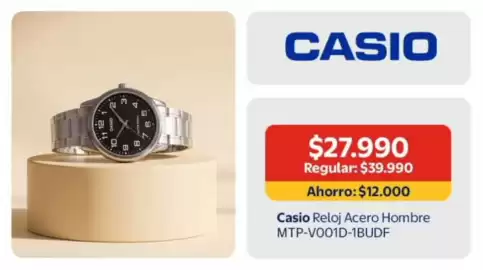 Catálogo Lider Página 19: Casio - reloj acero hombre mtp-v001d-1budf €27.990,00