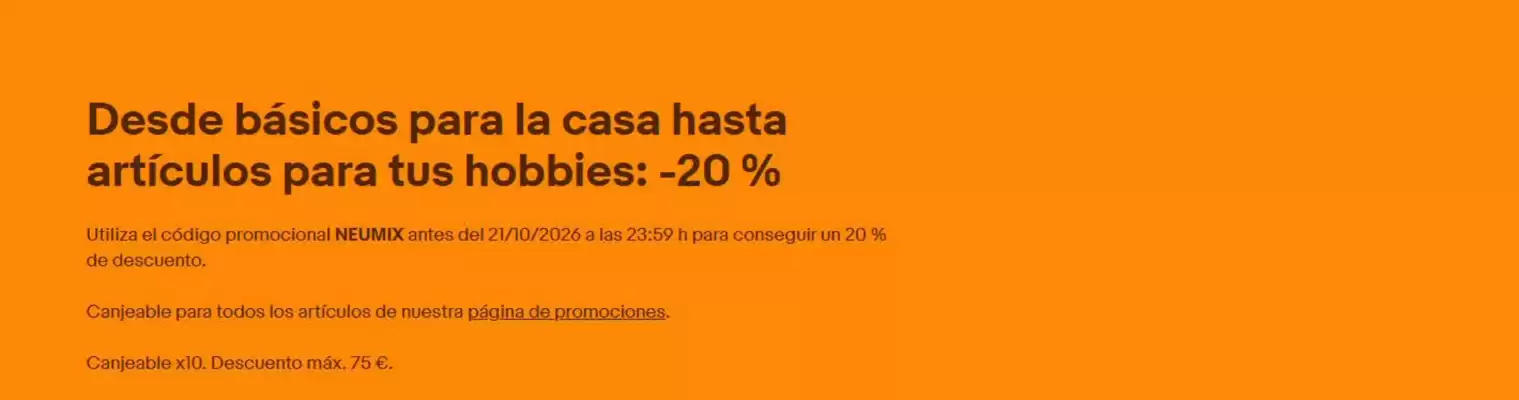 Folleto eBay (válido hasta el 20-10)