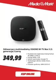 Media Markt gazetka Strona 5: Odtwarzacz multimedialny Xiaomi Mi Tv Box S (3. generacja) czarny €349,99