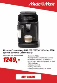 Media Markt gazetka Strona 9: Ekspres ciśnieniowy Philips EP2334/10 Series 2300 System LatteGo czarno-szary €1.249,00