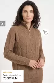 Sinsay gazetka tydzień 42 Strona 22: Sweter chunky half-zip €75,99