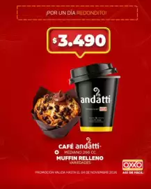 Catálogo OXXO Página 1: Café andatti muffin relleno €3,00
