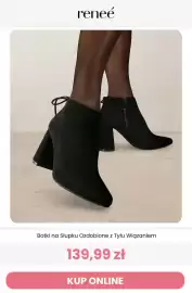 Renee magazyn tydzień 42 Strona 10: Botki na słupku ozdobione z tyłu wiązaniem Reneé €139,99