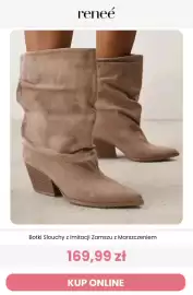 Renee magazyn tydzień 42 Strona 4: Botki slouchy z imitacji zamszu z marszczeniem Renee €169,99