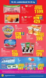 Lidl akciós újság hét 43 Oldal 12: Parmalat gyümölcsjoghurt €399,00, Milbona gyümölcsös túrókrém €139,00