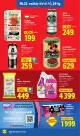 Lidl akciós újság hét 43 Oldal 16: W5 nedves törölködő €449,00, Argus strong világos sör €259,00