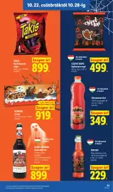 Lidl akciós újság hét 43 Oldal 23: Vérnarancs ital €349,00, Csipet ropi €499,00