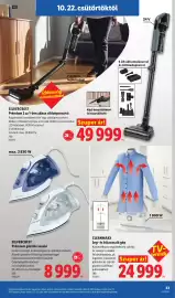 Lidl akciós újság hét 43 Oldal 33: Silvercrest prémium gőzölős vasaló €8.999,00, Cleanmaxx ing- és blúzvasaló gép €24.999,00
