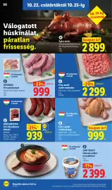 Lidl akciós újság hét 43 Oldal 4: Friss családi csirkecsomag €999,00, Sertés-marhahús €2.299,00