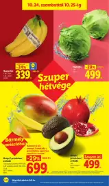 Lidl akciós újság hét 43 Oldal 44: Lidl banán €339,00, Jégsaláta €499,00