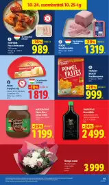 Lidl akciós újság hét 43 Oldal 45: Harvest Basket Hasábburgonya €999,00, Pikok szendvicssonka €1.319,00