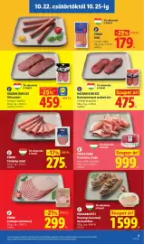 Lidl akciós újság hét 43 Oldal 5: Pikok pure prosciutto crudo €999,00, Hazánk kincsei nemespenészes szalámi mix €475,00