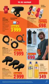 Lidl akciós újság hét 43 Oldal 57: Crivit kerékpárnyereg €2.999,00, Vitalade sportital €349,00