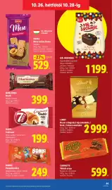 Lidl akciós újság hét 43 Oldal 65: Lindt nuxor válogatás €2.999,00, Cornetti töltött ostya €599,00