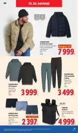 Lidl akciós újság hét 43 Oldal 21: Esmara men férfi boxeralsó €2.397,00, Esmara hátizsák €4.999,00